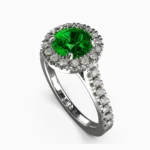 Demantoid green garnet ring - ELORINE RING lucentset