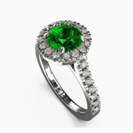 Demantoid green garnet ring - ELORINE RING lucentset