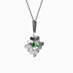 gold-garnet-demantoid-pendant - FLORENCIA NECKLACE lucentset