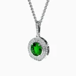 gold-garnet-demantoid-pendant - ELORINE NECLLACE lucentset