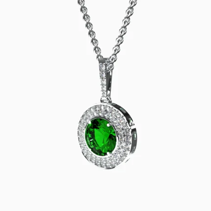 gold-garnet-demantoid-pendant - ELORINE NECLLACE lucentset