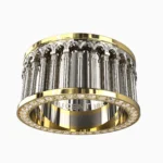 Elegant jewelry ring reflecting Pisa Tower's arches in gold and diamonds - PISA RING lucentset