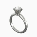 Elegant solitaire diamond ring featuring a round-cut center stone - DIAMORA RING lucentset