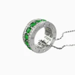 gold-garnet-demantoid-pendant - - ETERNAL NECKLACE lucentset