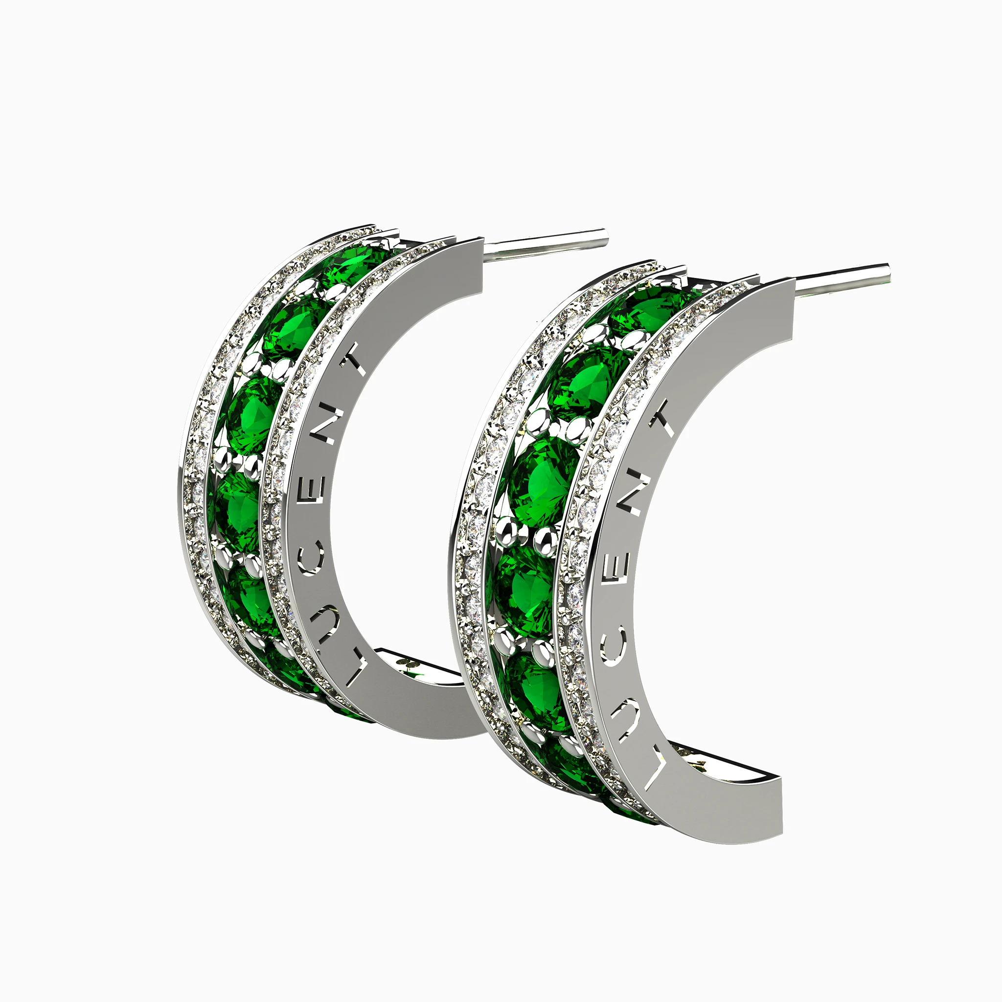 Lucentset, Gold, Garnet, and Demantoid Eternal Earrings-2 lucentset-gold-garnet-demantoid-earrings