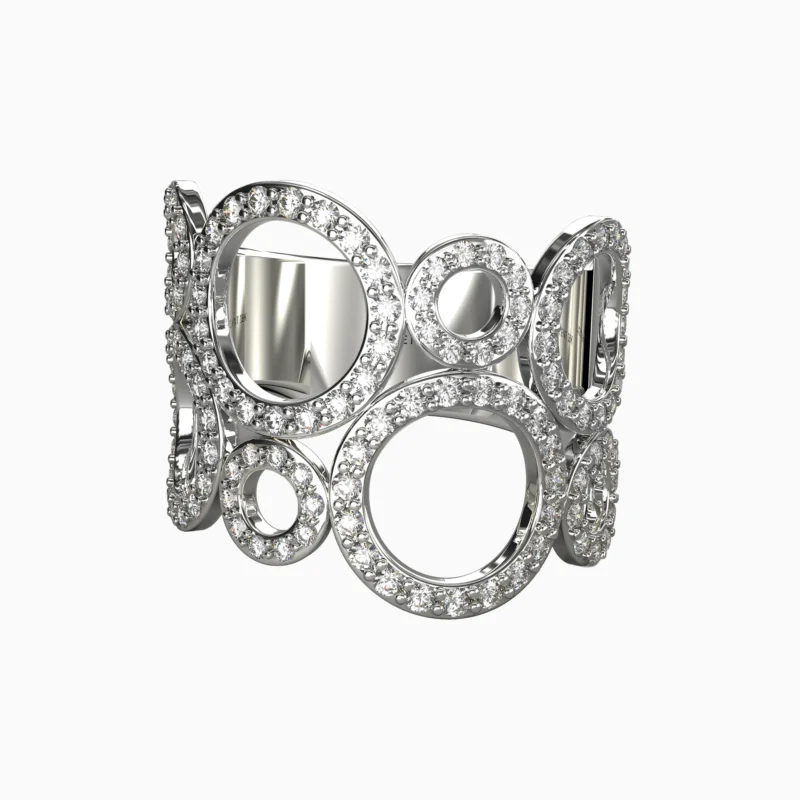 18k white gold white diamonds - ring- FAUZIA RING lucentset