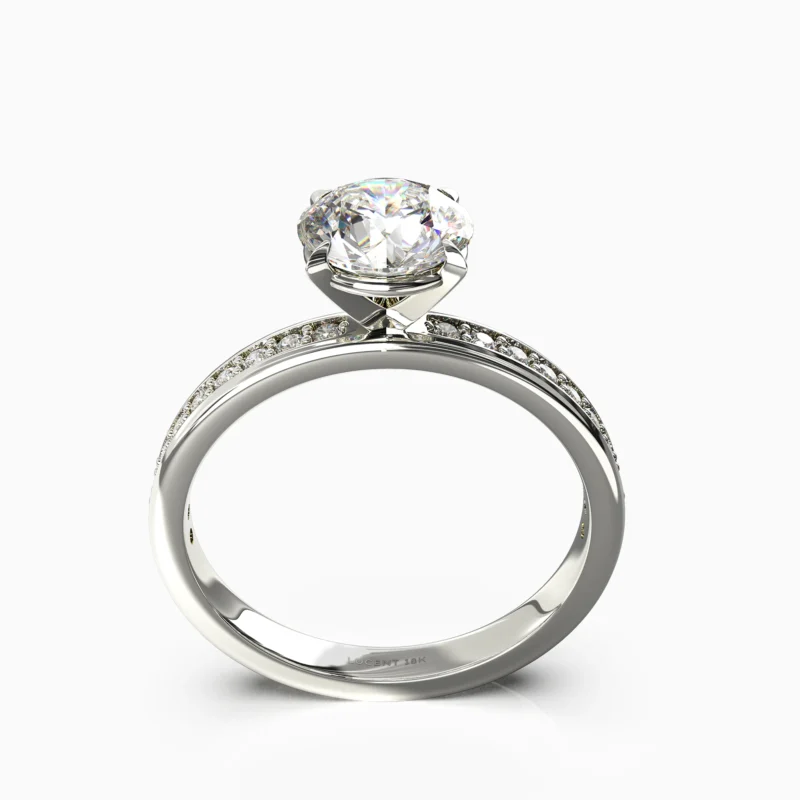 Home Jewellery Elegant 18K white gold jewelry ring featuring sparkling diamonds - MANA RING lucentset