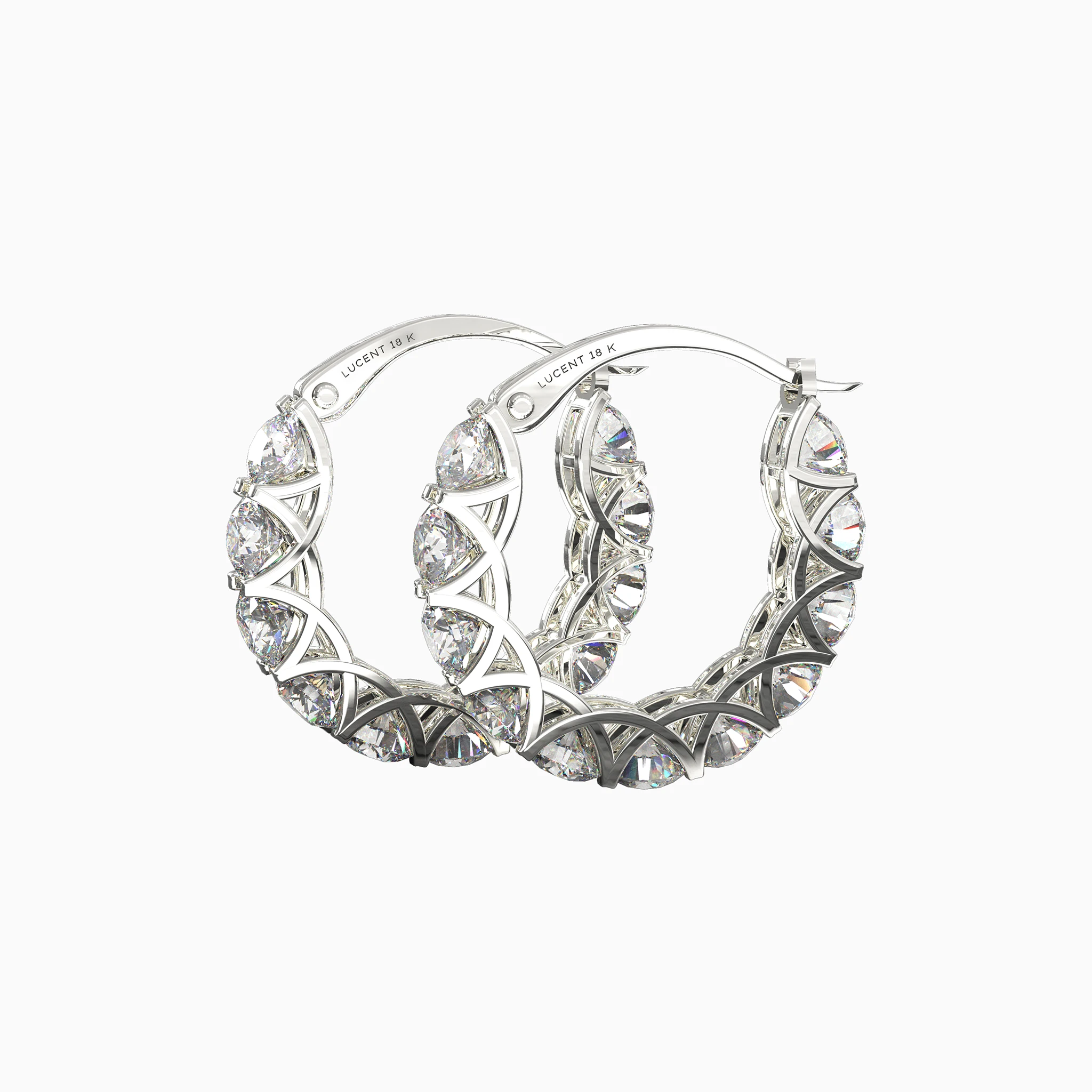 Lucentset, Gold, white diamond, lavina earrings-1 lucentset-gold-white-diamond-earrings