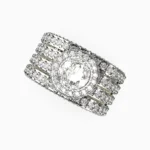 Elegant diamond jewelry ring in white gold - MELORIN RING lucentset