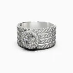 Handcrafted white gold ring with sparkling diamonds - MELORIN RING lucentset