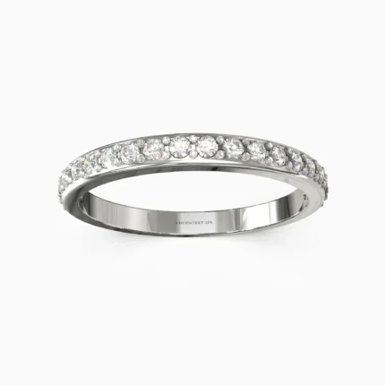 Elegant 18K white gold ring with diamonds - ATRIN RING lucentset