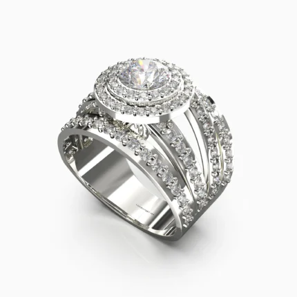 Elegant diamond jewelry ring in white gold - Calicera RING lucentset