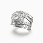 Handcrafted white gold ring with sparkling diamonds - Calicera RING lucentset
