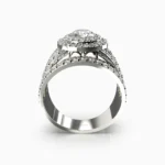 Luxury white gold jewelry ring adorned with natural diamonds -Calicera RING lucentset