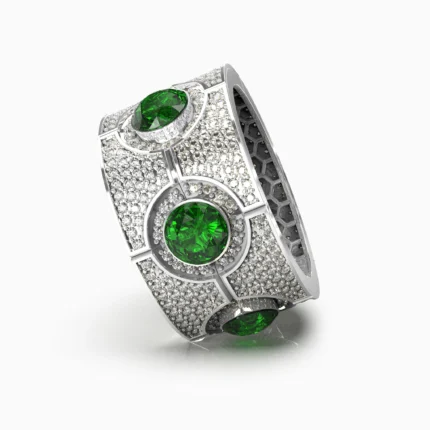 Lucentset, Gold, Garnet, and Demantoid VELARIE-Ring-2