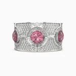 Pink spinel and diamond ring in 18K white gold -VELARIE RING lucentset