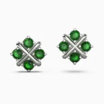 Elegant green garnet demantoid EVALI-EARRINGS - lucentset