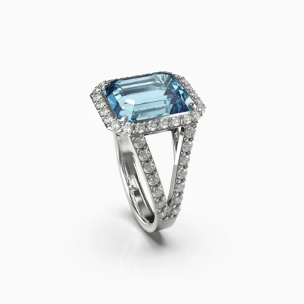 natural aquamarine and diamond ring in 18K white gold -FARAH-Ring-3-lucentset