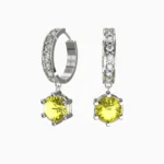 white gold-natural yellow citrine -OCEARA-earring-10-EARRING