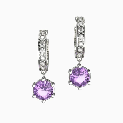 lucentset-natural purple amethyst -OCEARA-earring13-Earrings