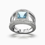 Luxury-lucentset-gold-natural aquamarine- and diamond ring in 18K white gold vora-ring-lucentset