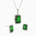 Elegant green tourmaline FARAH-Set-5.- lucentset