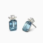 Elegant women’s jewelry with natural aquamarine-in floral design -NILI-earrings1.