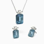 white gold ring with diamonds and natural aquamarine-NILI-set2 lucentset