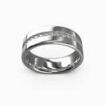 Elegant wedding ring surrounded by sparkling white diamonds -LANCY_RING1-lucentset