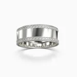 Hand crafted white gold wedding ring with sparkling diamonds -SOGAND_-RING2
