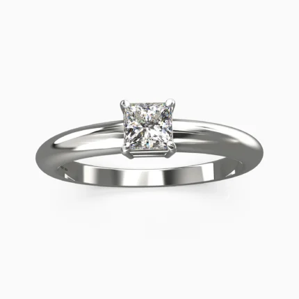 White gold wedding jewelry ring with a diamond stone -lucentset-DINA_RING2