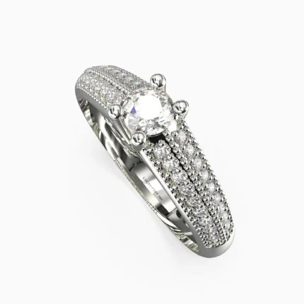 Elegant Engagement ring with fine jewelry details KIMIA_RING2- lucentse