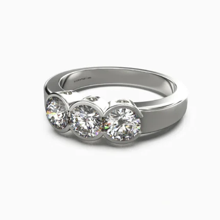 18K white gold ring featuring natural diamonds wedding ring-lucentset -NORA_RING3