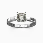 White gold wedding jewelry ring with a diamond stone -PARINA_RING3-lucentset