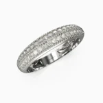 Diamond wedding ring with classic in 18K white gold SAYE_RING1.- lucentset