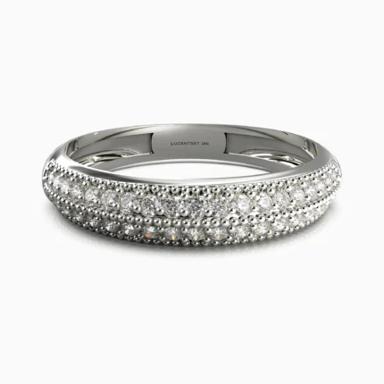 natural diamond wedding ring in 18K white gold -SAYE_RING2-lucentset