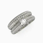 18K white gold ring featuring natural diamonds Engagement and wedding ring-lucentset - ZARIN_RING3