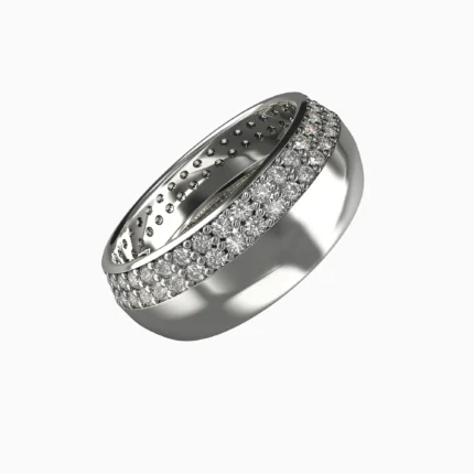 Elegant wedding ring surrounded by sparkling white diamonds -ZIBA_RING3-lucentset
